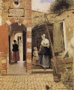 Pieter de Hooch The Courtyard of a House in Delft France oil painting artist